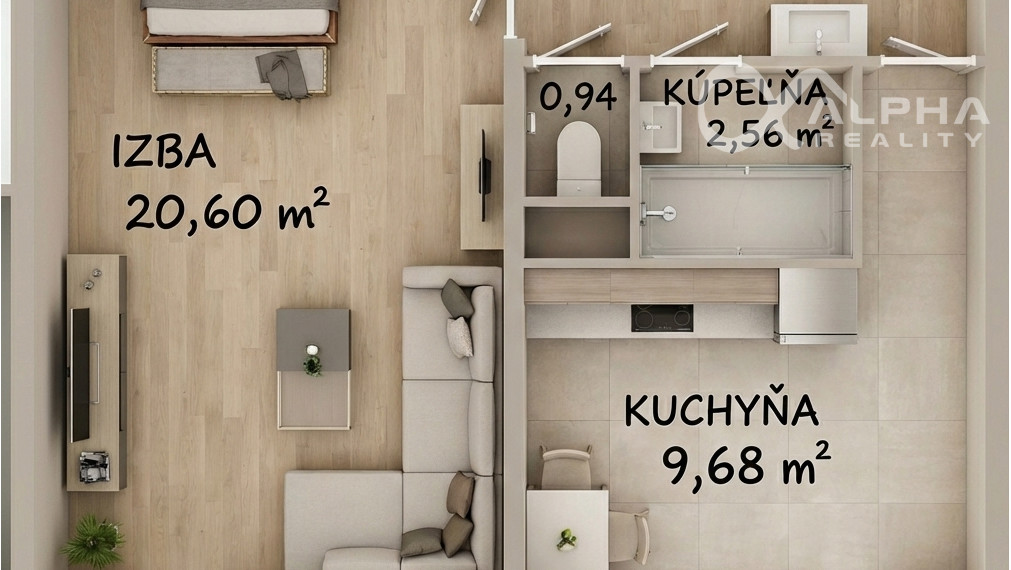 Predaj 1i byt s 2 loggiami, sídl. Mier, Spišská Nová Ves