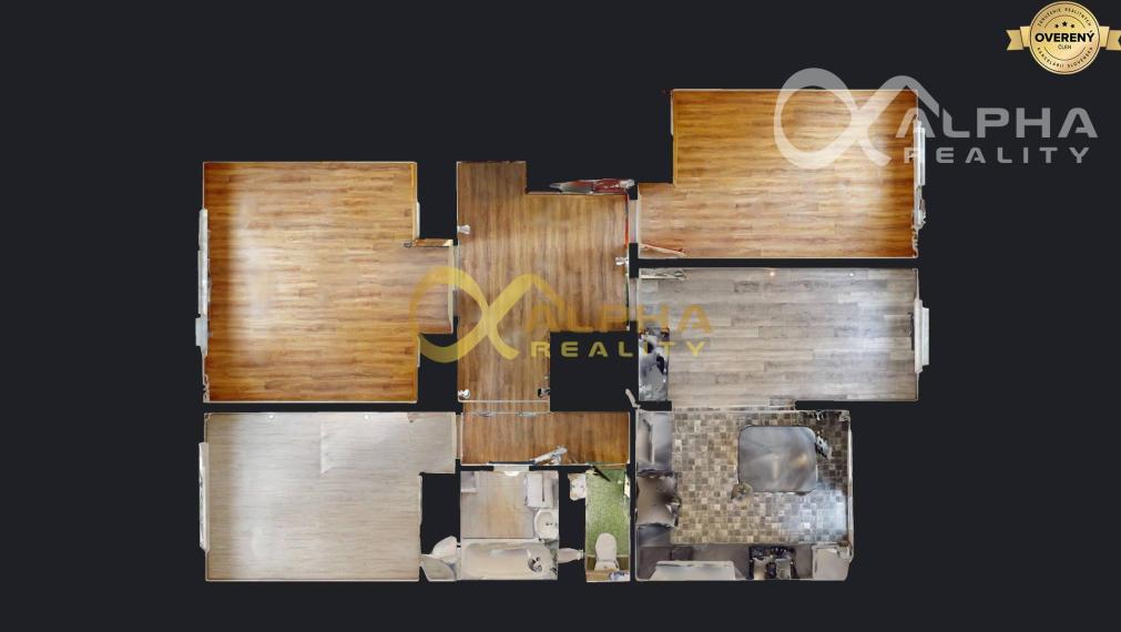 Prenájom: 4 izbový byt s loggiou, sídlisko Mier, Sp.N.Ves