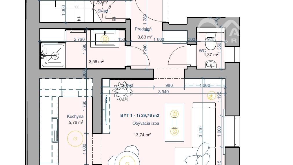 EXKLUZÍVNE 1i byt s terasou, Fabiniho ul., Spišská Nová Ves