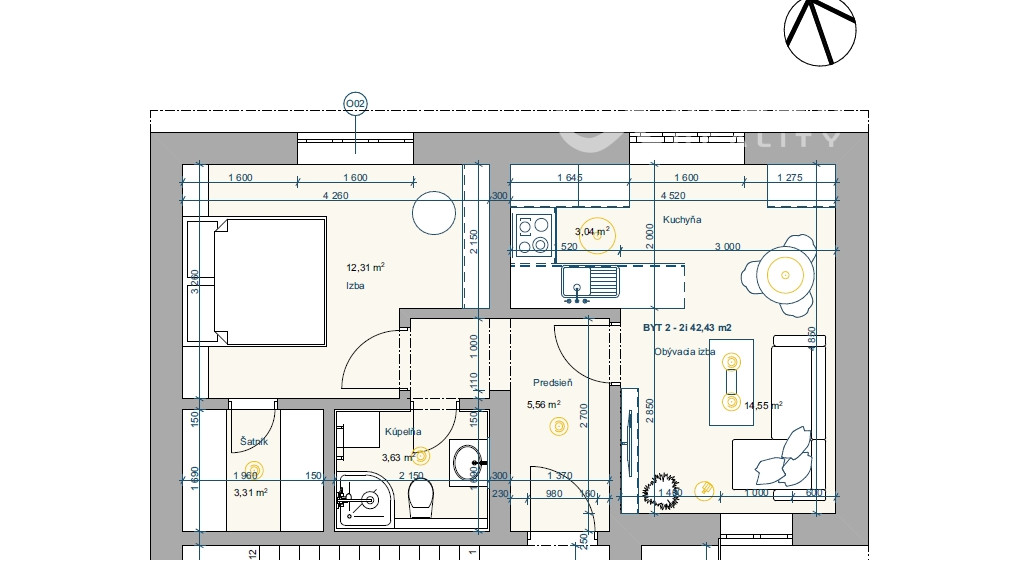 EXKLUZÍVNE 2i byt, Fabiniho ul., Spišská Nová Ves
