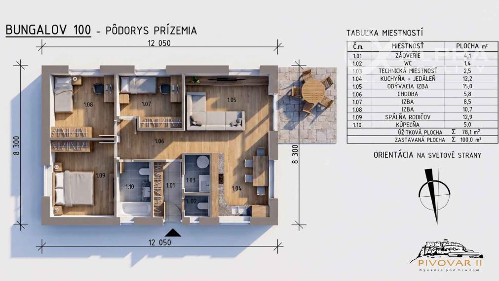 Exkluzívne novostavba rodinný dom - bungalov, Spišské Podhradie