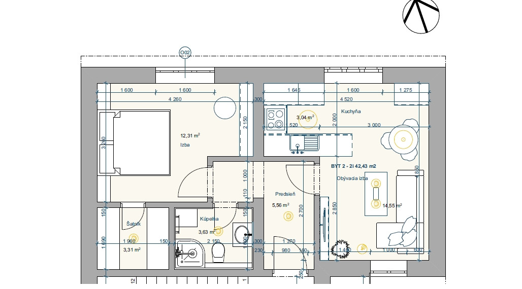 EXKLUZÍVNE 2i byt, Fabiniho ul., Spišská Nová Ves