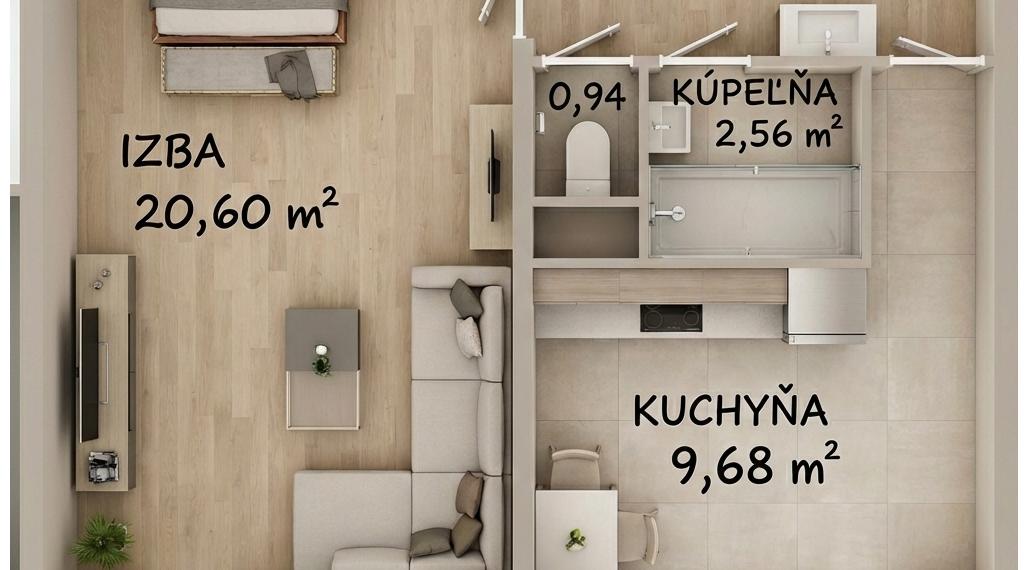 Exkluzívne 1i byt, 2xloggia, sídlisko Mier, Spišská Nová Ves