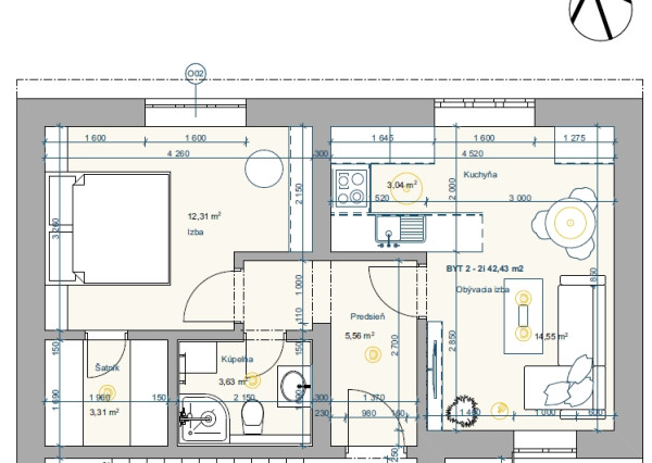 EXKLUZÍVNE 2i byt, Fabiniho ul., Spišská Nová Ves