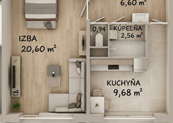 Exkluzívne 1i byt, 2xloggia, sídlisko Mier, Spišská Nová Ves