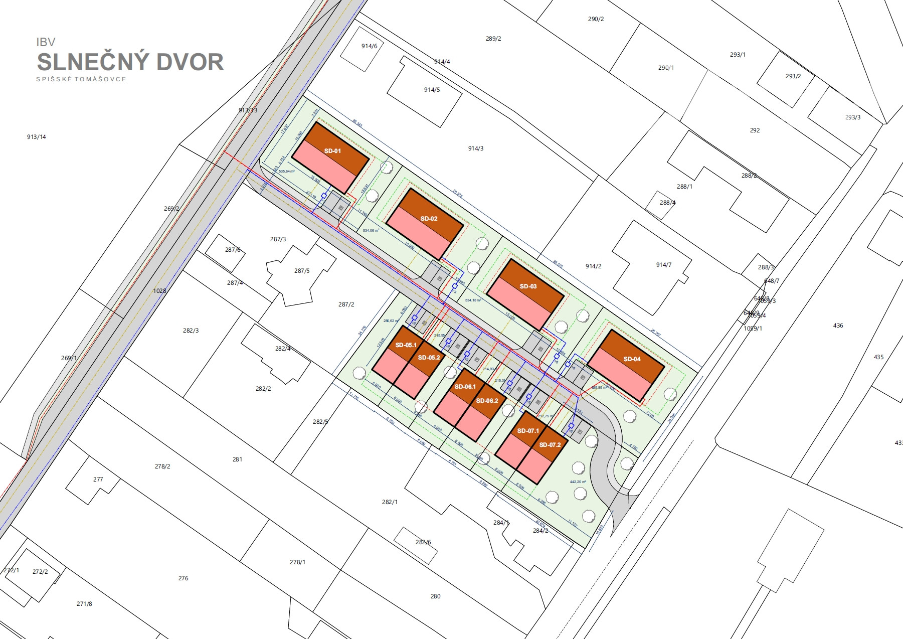 Exkluzívne, pozemky pre rodinné domy, Spišské Tomášovce